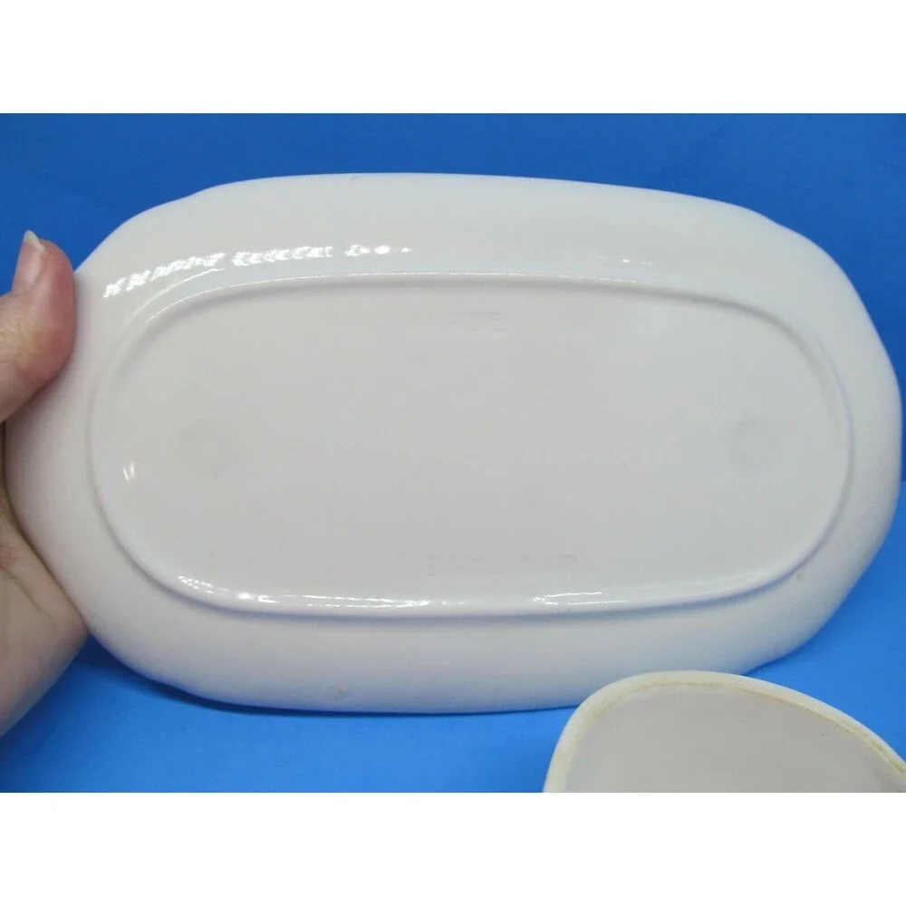 Johnson Brothers Richmond White Covered Butter Dish Discontinued pattern